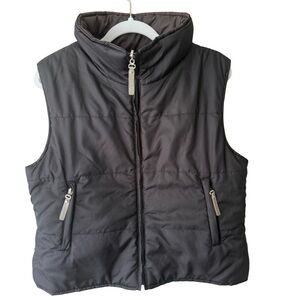 Mariposa Black Quilted Insulated Puffer Vest Women’s L
